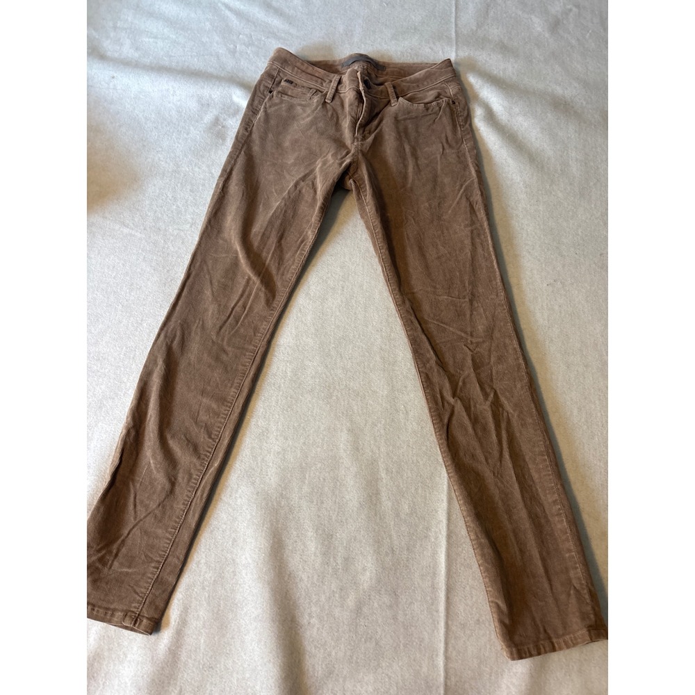 Joes Jeans Chelsea Ankle Corduroy Pants Brown Skinny Size 28 Tan Stretch USA